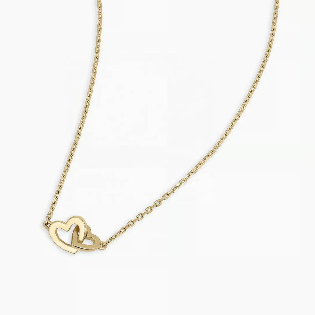 Classic necklace with hearts