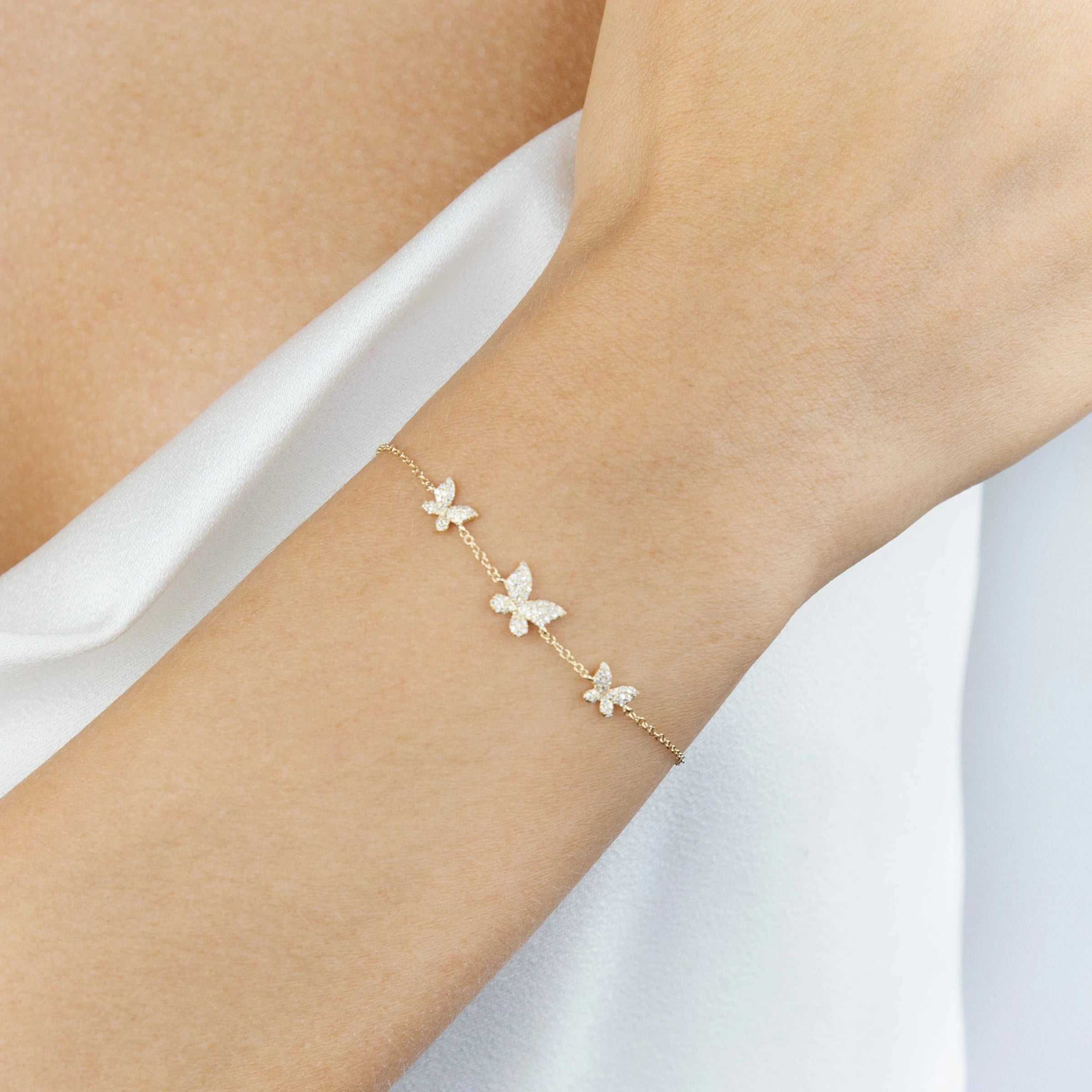 Classic silver butterfly bracelet